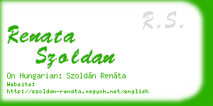 renata szoldan business card