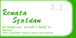 renata szoldan business card